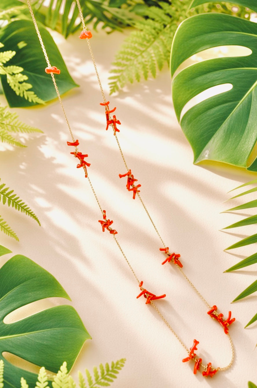 Collana chic con corallo