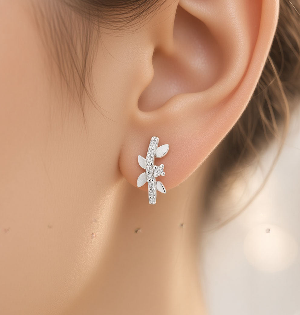 Orecchini brillanti floreali